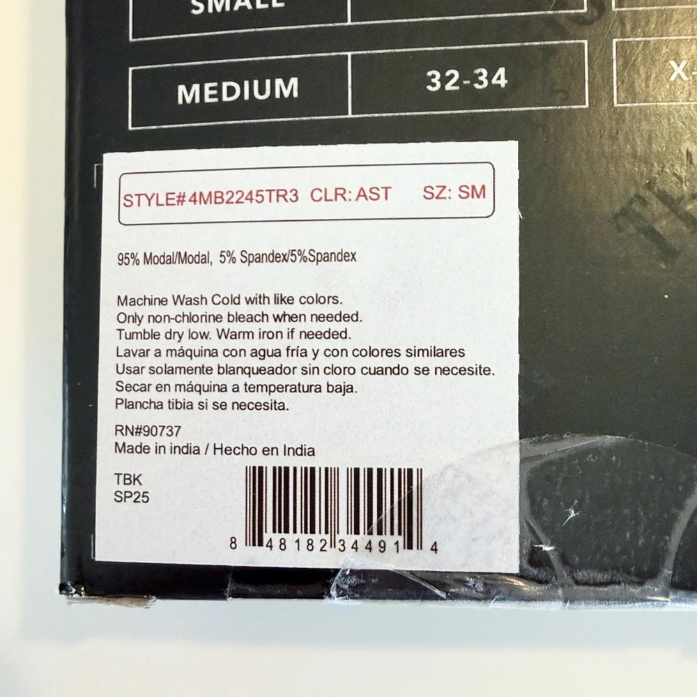 True Religion 4-PK multi grey/ black Modal Boxer Briefs Small 28-30 Waist NWT